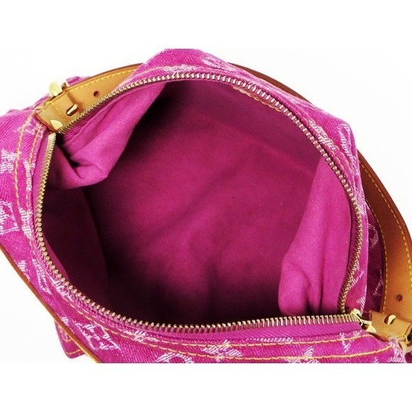 Louis Vuitton Baggy PM Shoulder Bag Monogram Denim Fuchsia main image 4